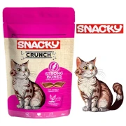 تشويقي اسنکي گربه Snacky    تقويت استخوان 60 گرمي صورتي