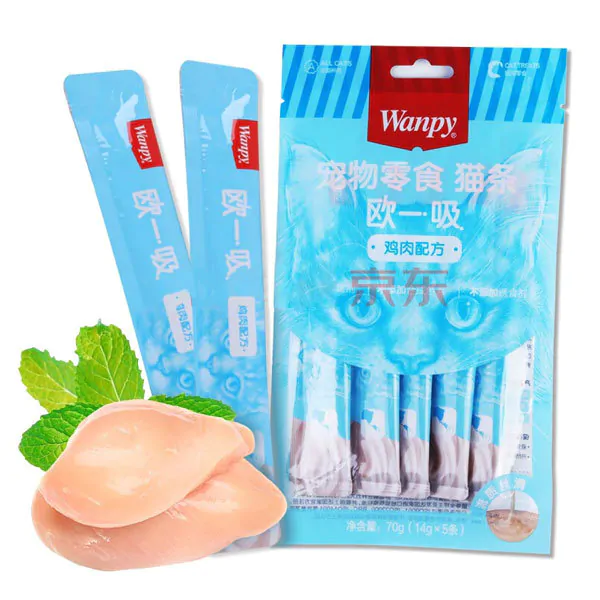 بستنی گربه ونپی چینی با طعم مرغ 14 گرمی wanpy