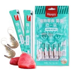 بستنی گربه ونپی چینی با طعم ماهی تن و میگو 14گرمی wanpy
