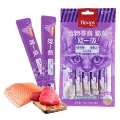 بستنی گربه ونپی چینی با طعم ماهی تن و ماهی سالمون14 گرمی wanpy