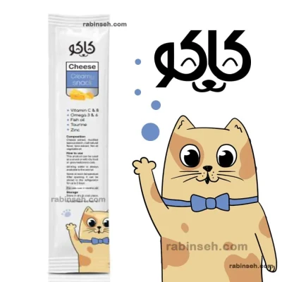بستنی گربه کاکو 20 گرمی طعم پنیر KaKo