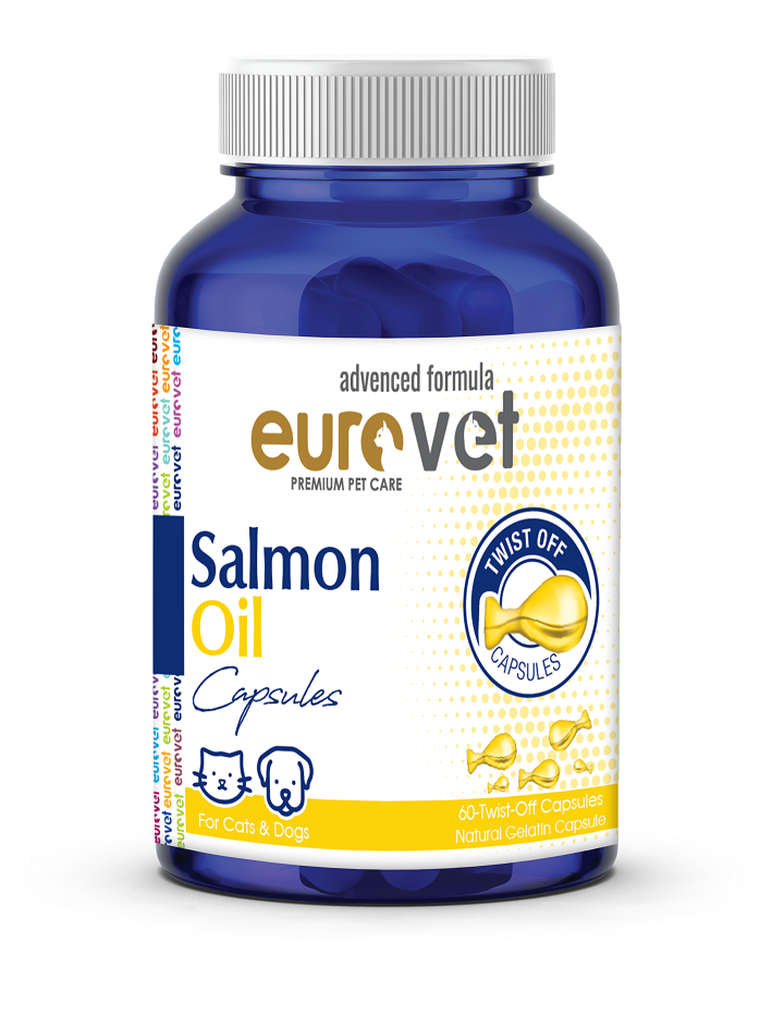 مکمل سگ و گربه یوروپت کپسول روغن ماهی سالمون دانه ایSalmon Oil eurevet