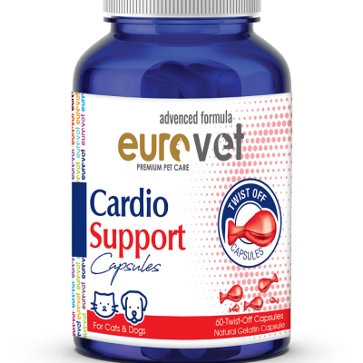 مکمل سگ و گربه یوروپت کپسول تقویت قلب و عروق دانه ای Cardio Support eurevet
