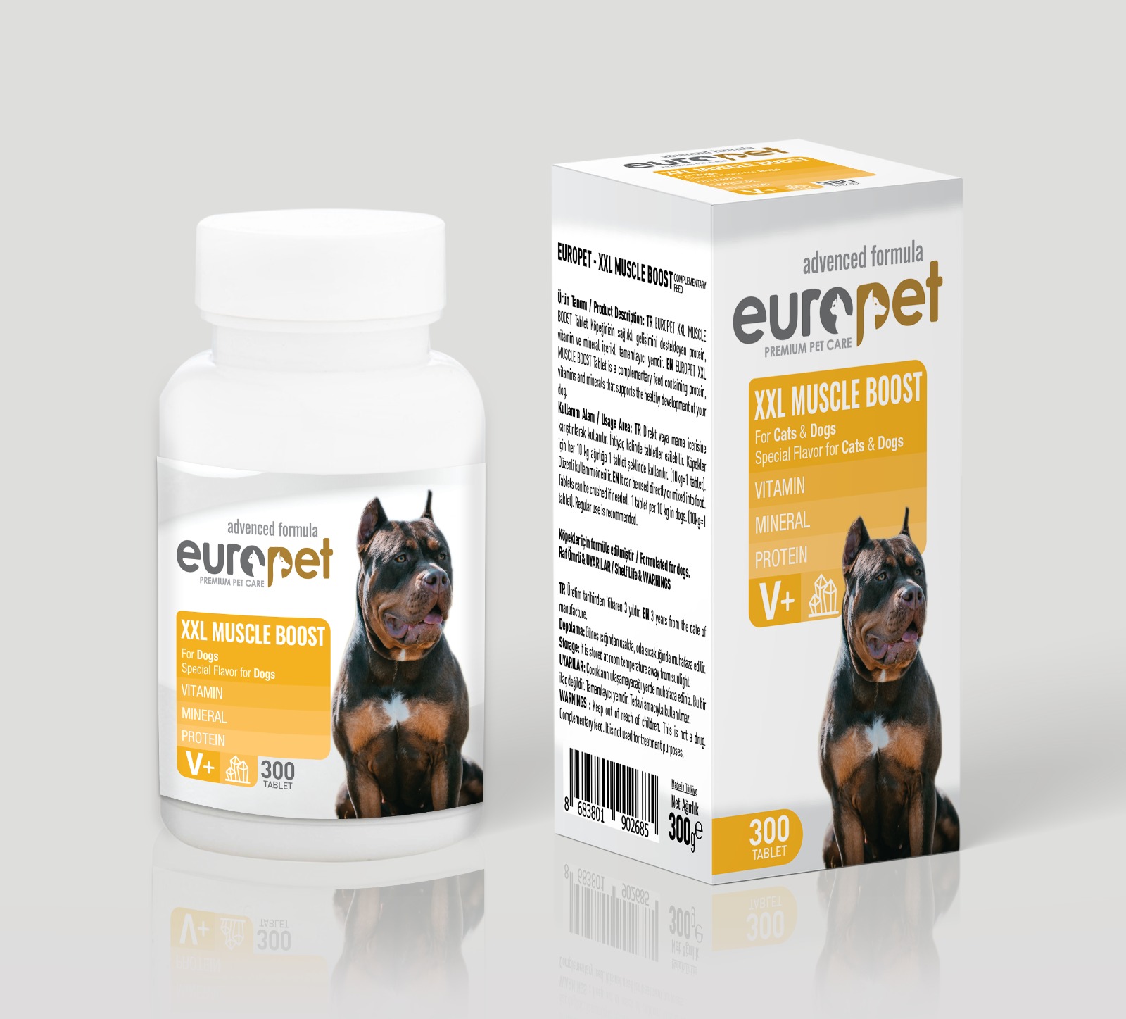 قرص تقویت عضلات سگ یوروپت دانه ای europet