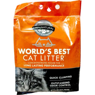 خاک سوپر پرمیوم 7 کیلویی ورد بست با رایحه پرتقالWORLD'S BEST CAT LITTER