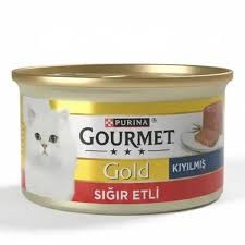 کنسرو گربه گورمت گلد 85 گرمی با طعم گوشت  GOURMET GOLD
